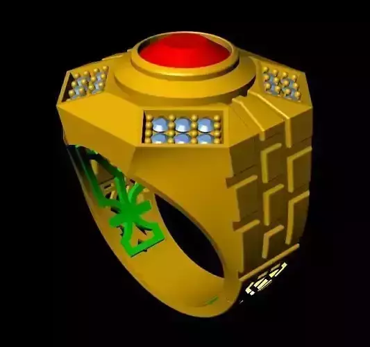 menRing gold ring with stones