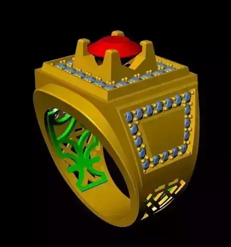 menRing gold ring with stone