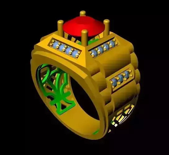 menRing gold ring with stone
