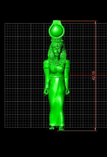 pendant statue of egyptian goddess 3D print model_12