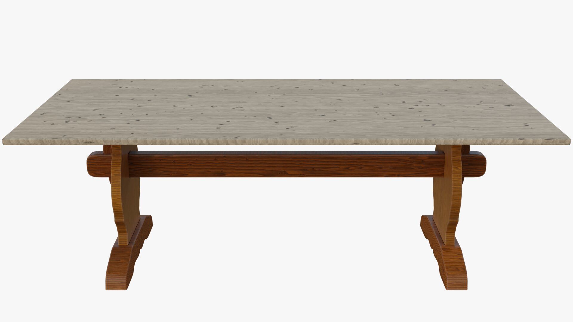 Trestle table 3D model_3