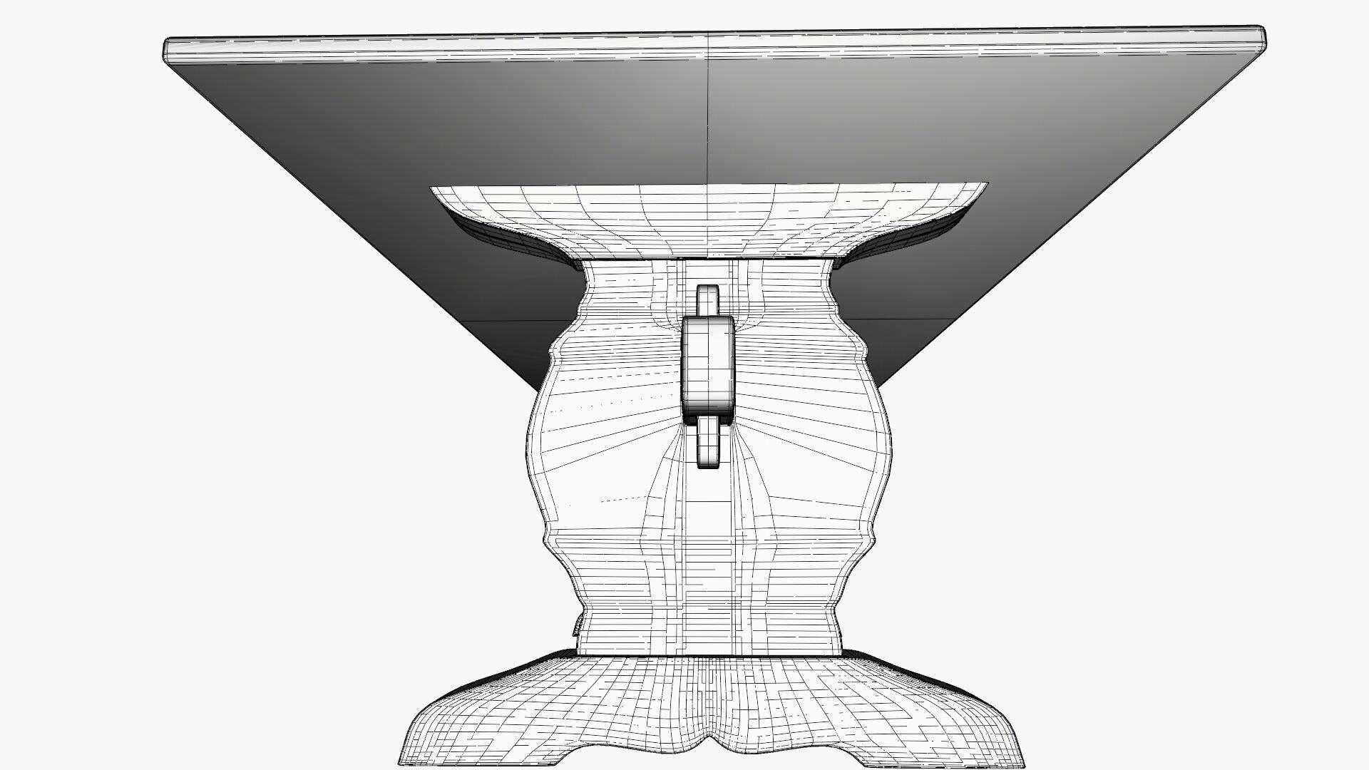 Trestle table 3D model_17