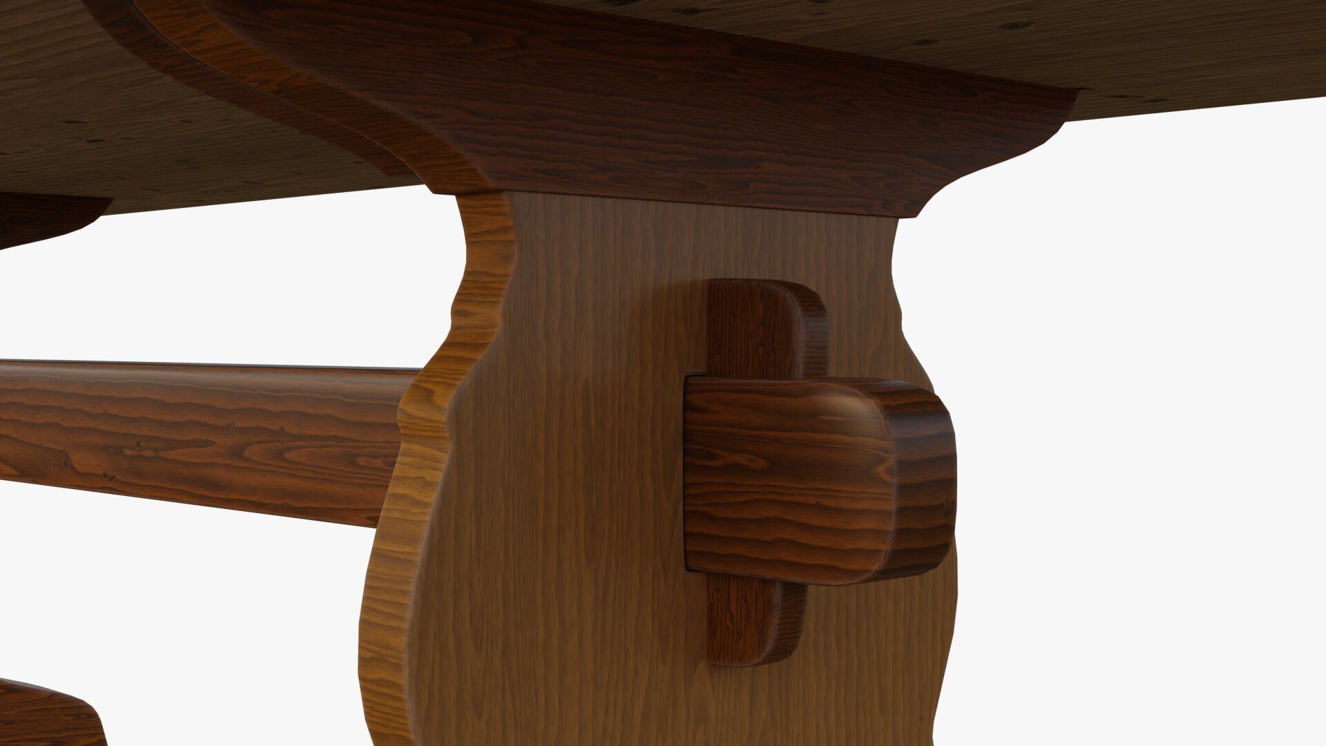 Trestle table 3D model_9