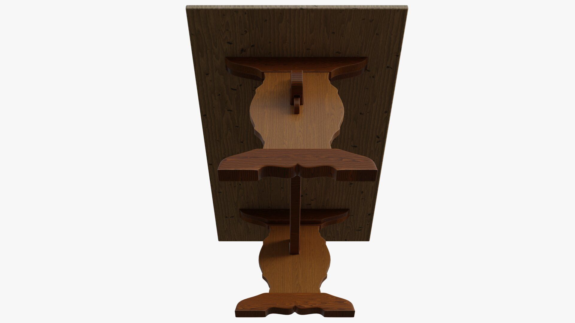 Trestle table 3D model_12