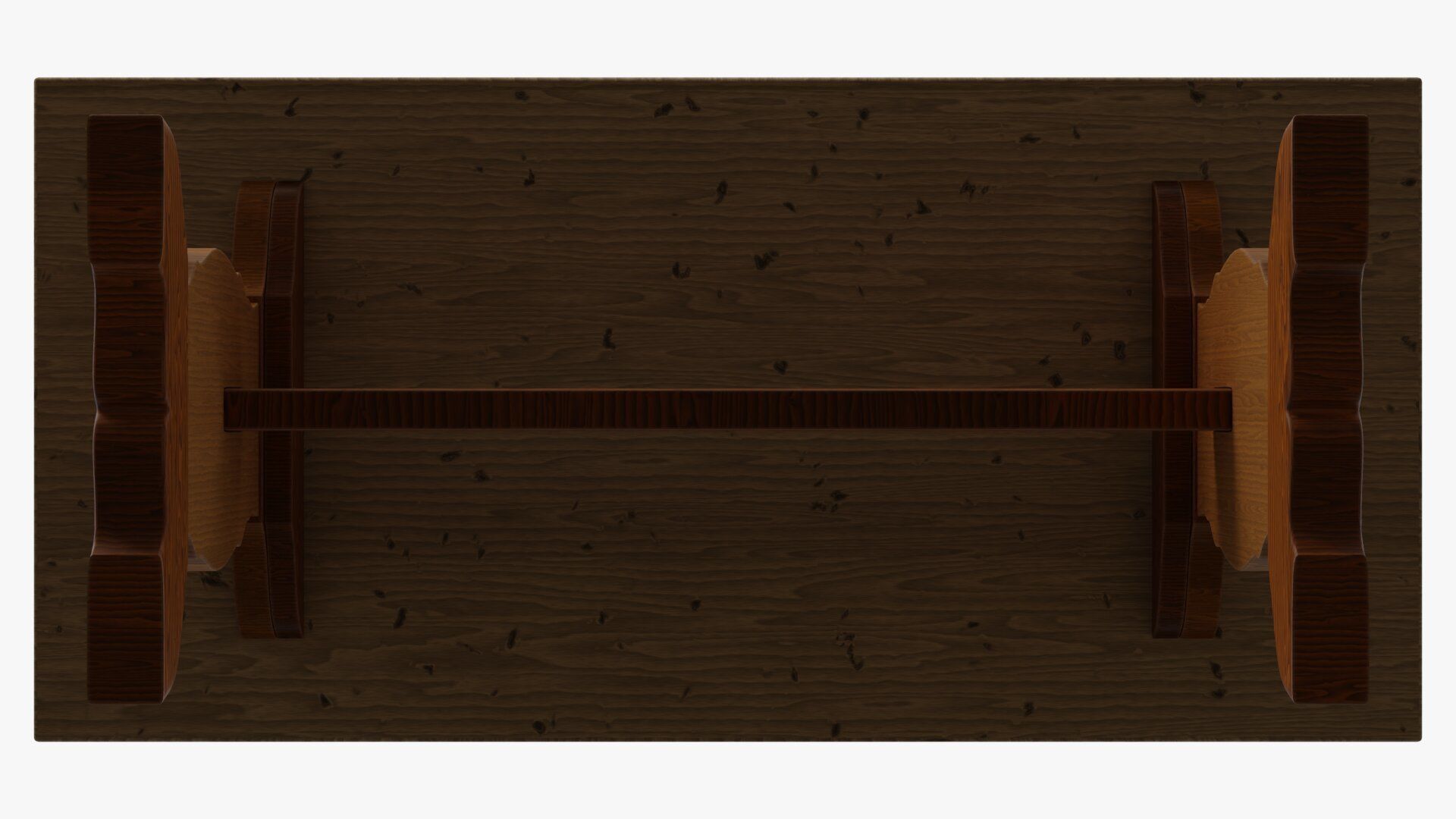 Trestle table 3D model_6