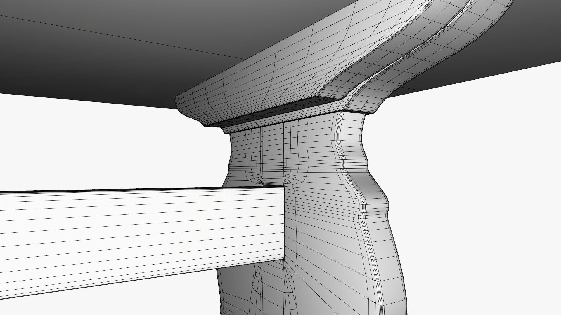 Trestle table 3D model_18