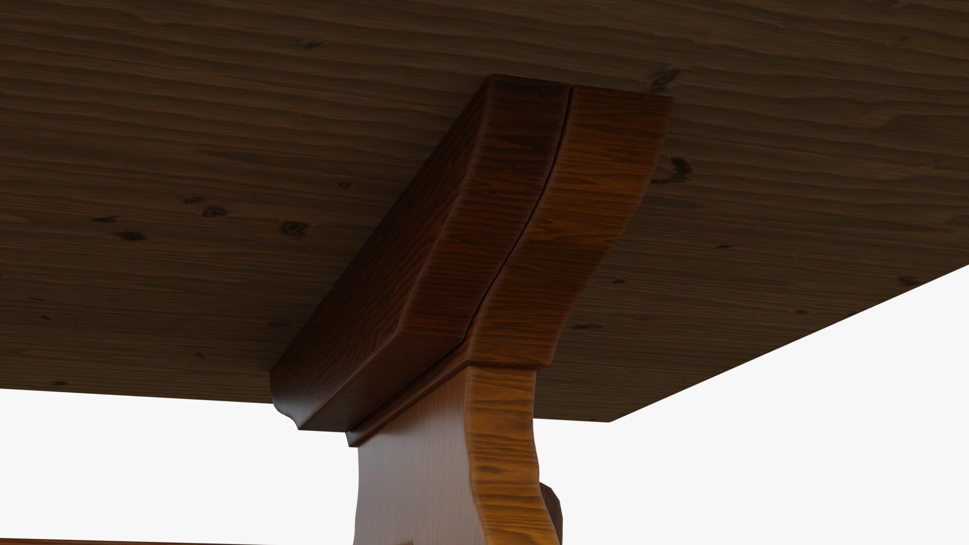 Trestle table 3D model_8