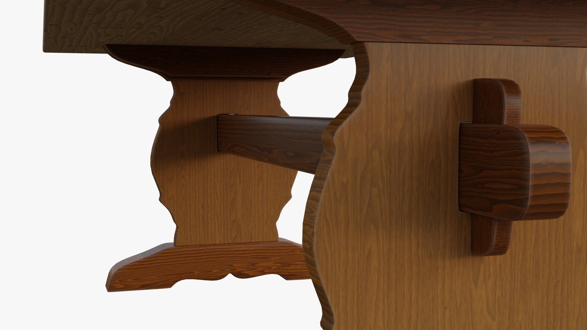 Trestle table 3D model_11