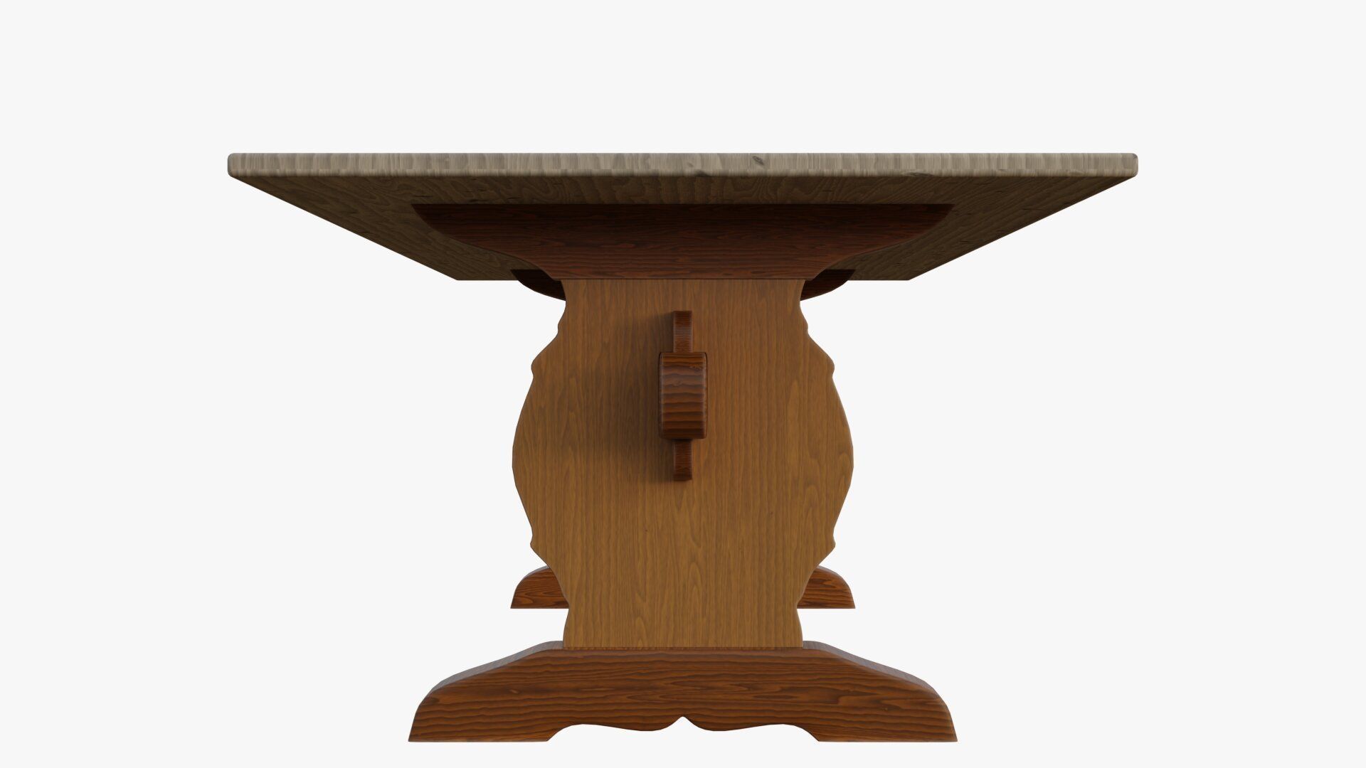 Trestle table 3D model_4