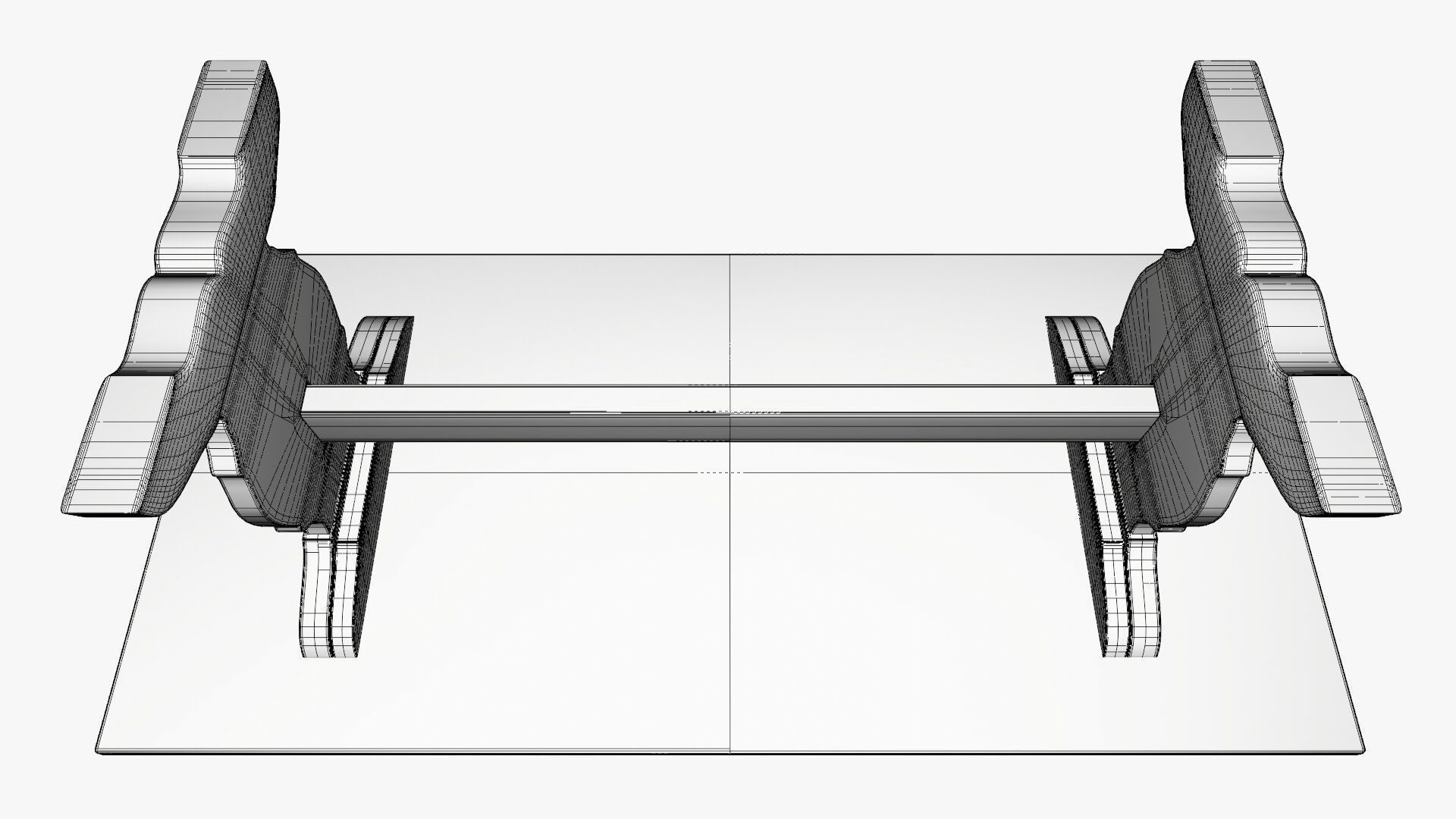 Trestle table 3D model_19