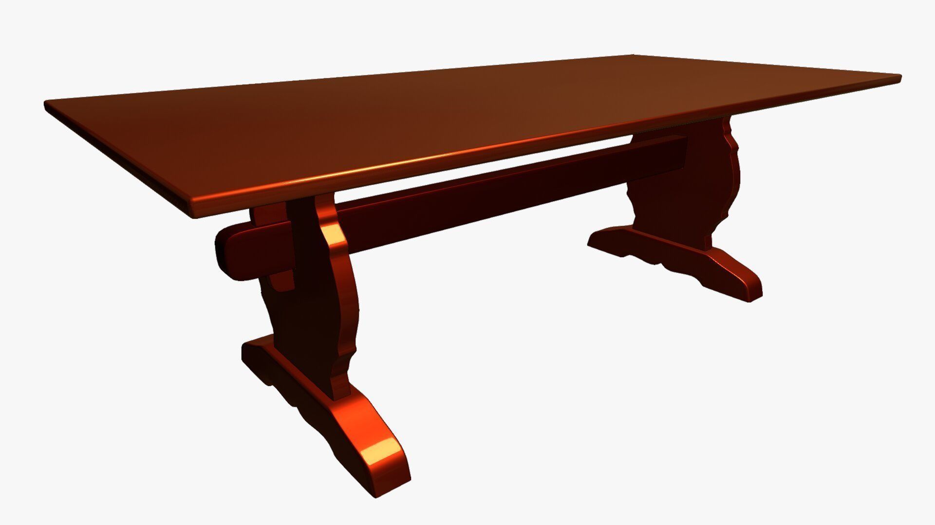 Trestle table 3D model_21
