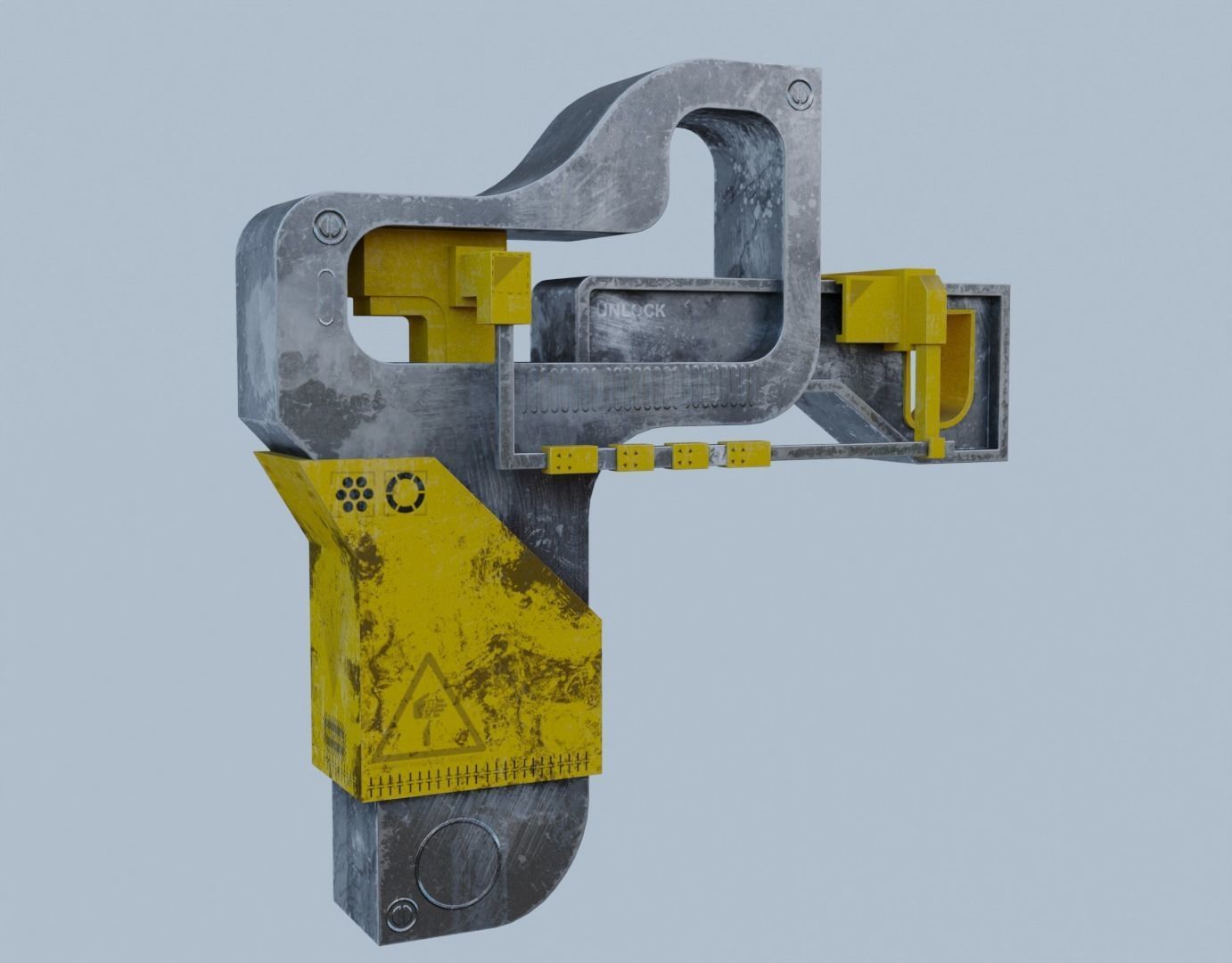 Instrument sci-fi technical device Low-poly 3D model_1