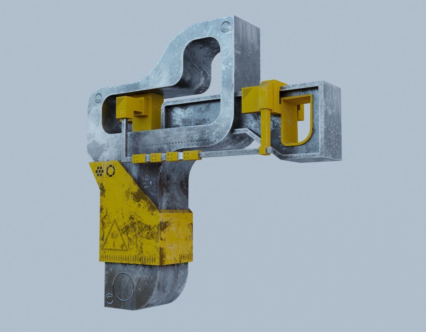 Instrument sci-fi technical device Low-poly 3D model_4