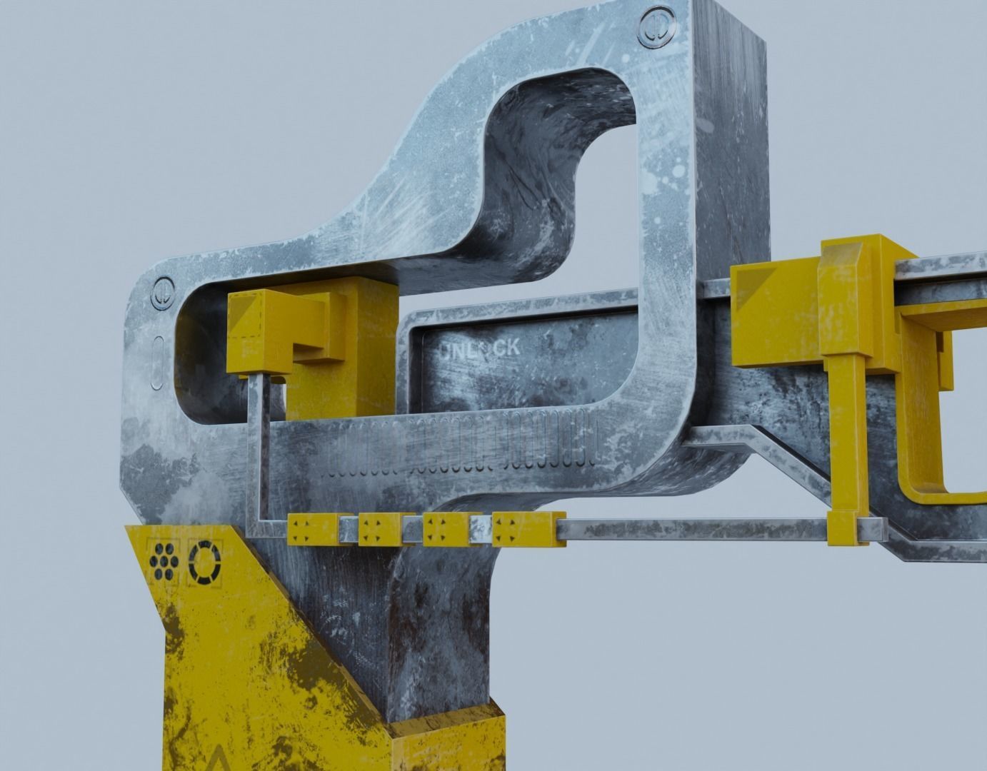 Instrument sci-fi technical device Low-poly 3D model_3