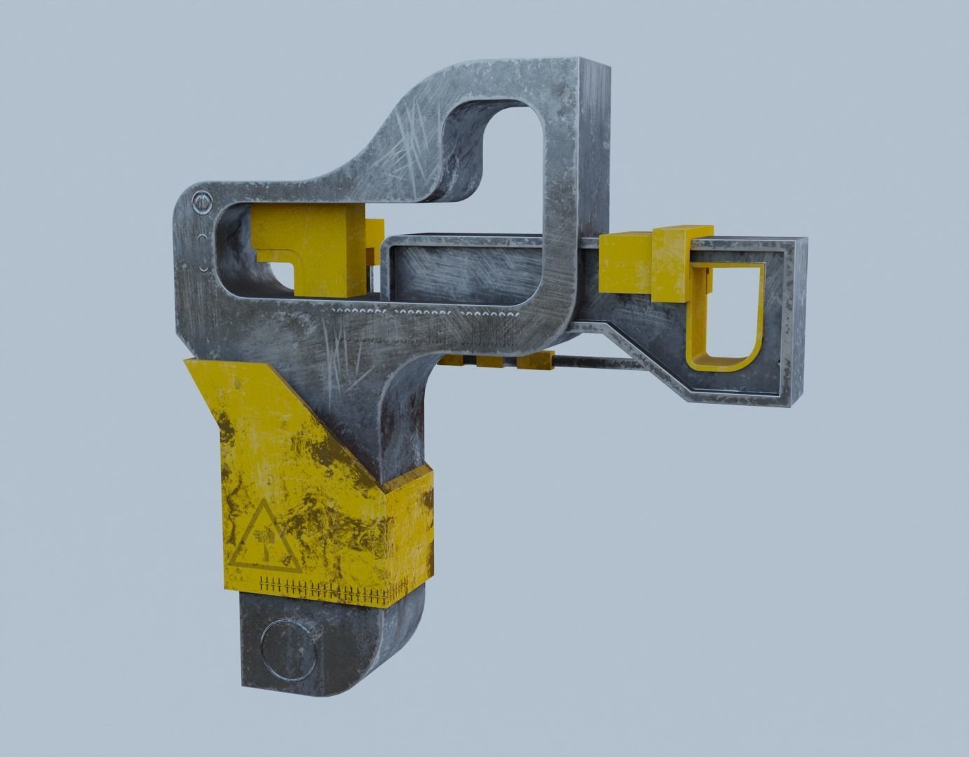 Instrument sci-fi technical device Low-poly 3D model_5