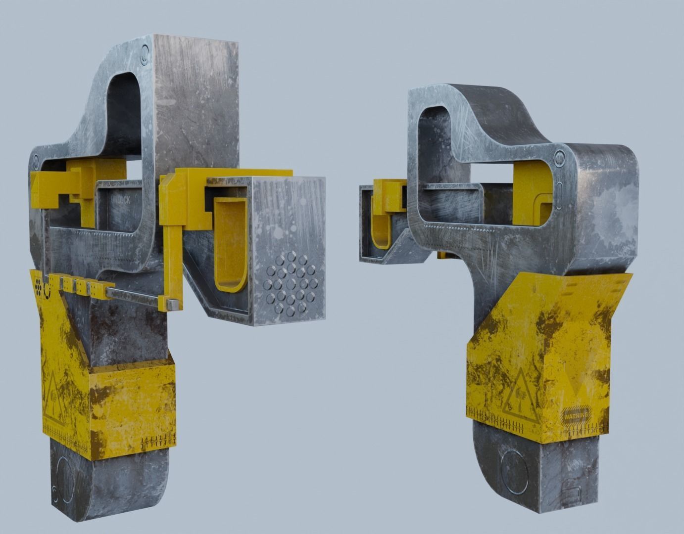 Instrument sci-fi technical device Low-poly 3D model_2