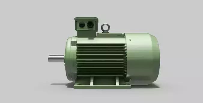 180M-B3 Top - Electric Motor - Free 3D CAD Model