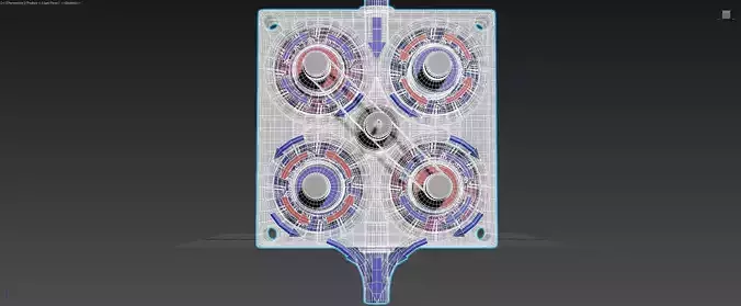 Quadro Tesla Turbine - Engine V1 - Concept 3D model