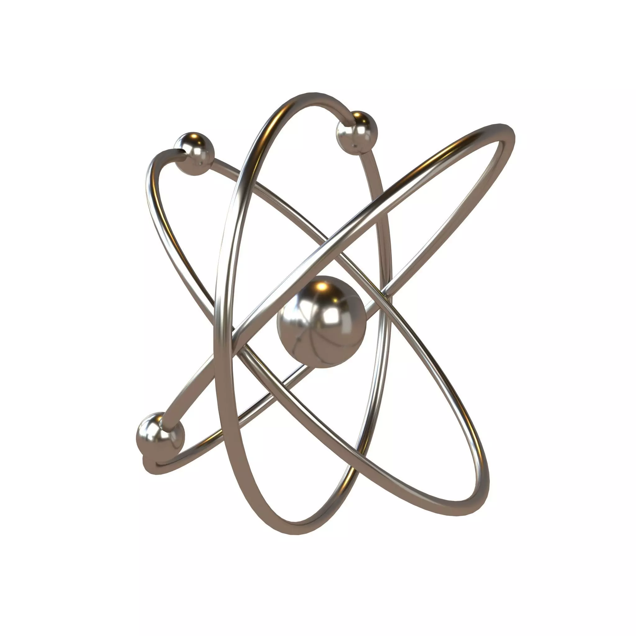 Cartoon Atom v2 001 Low-poly 3D model_0