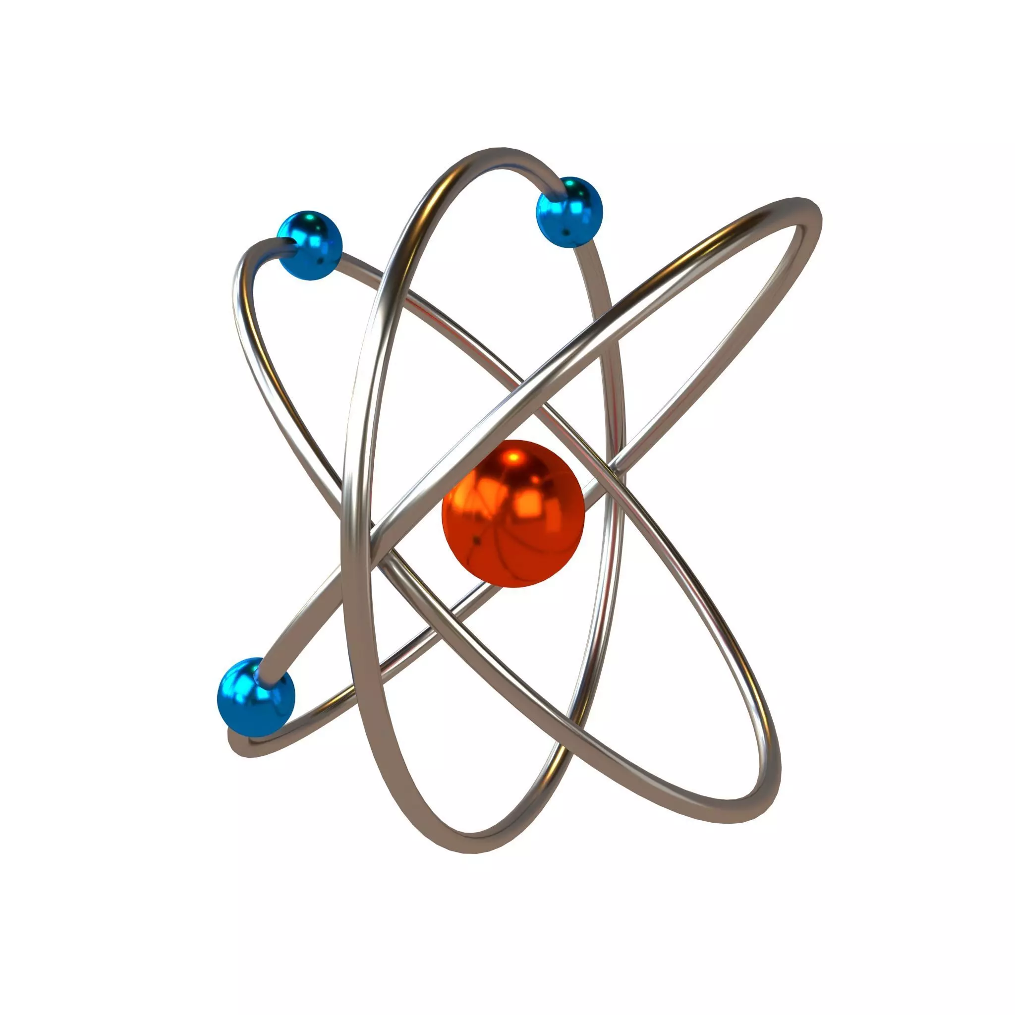 Cartoon Atom v2 005 Low-poly 3D model_0