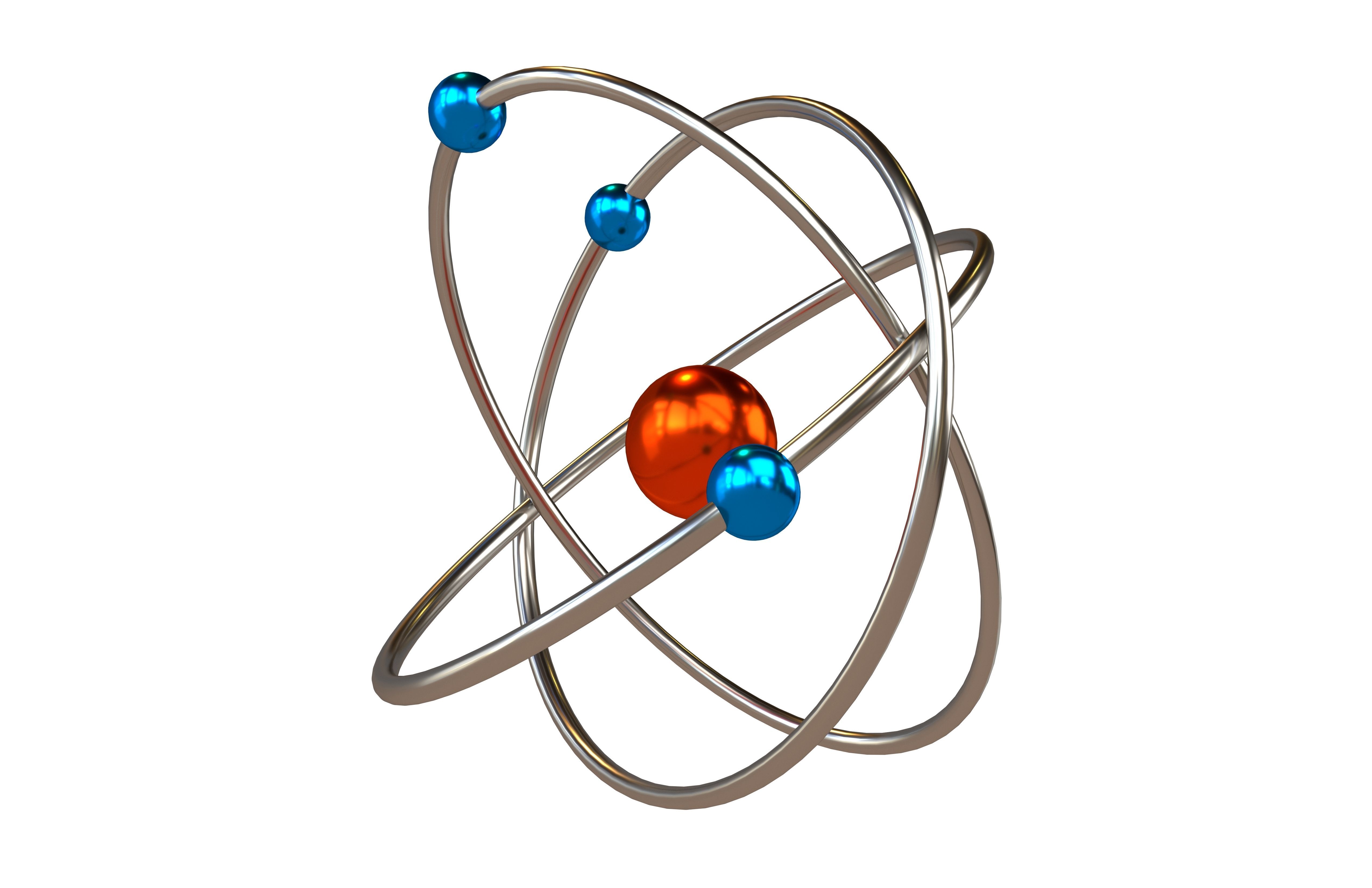 Cartoon Atom v2 005 Low-poly 3D model_3