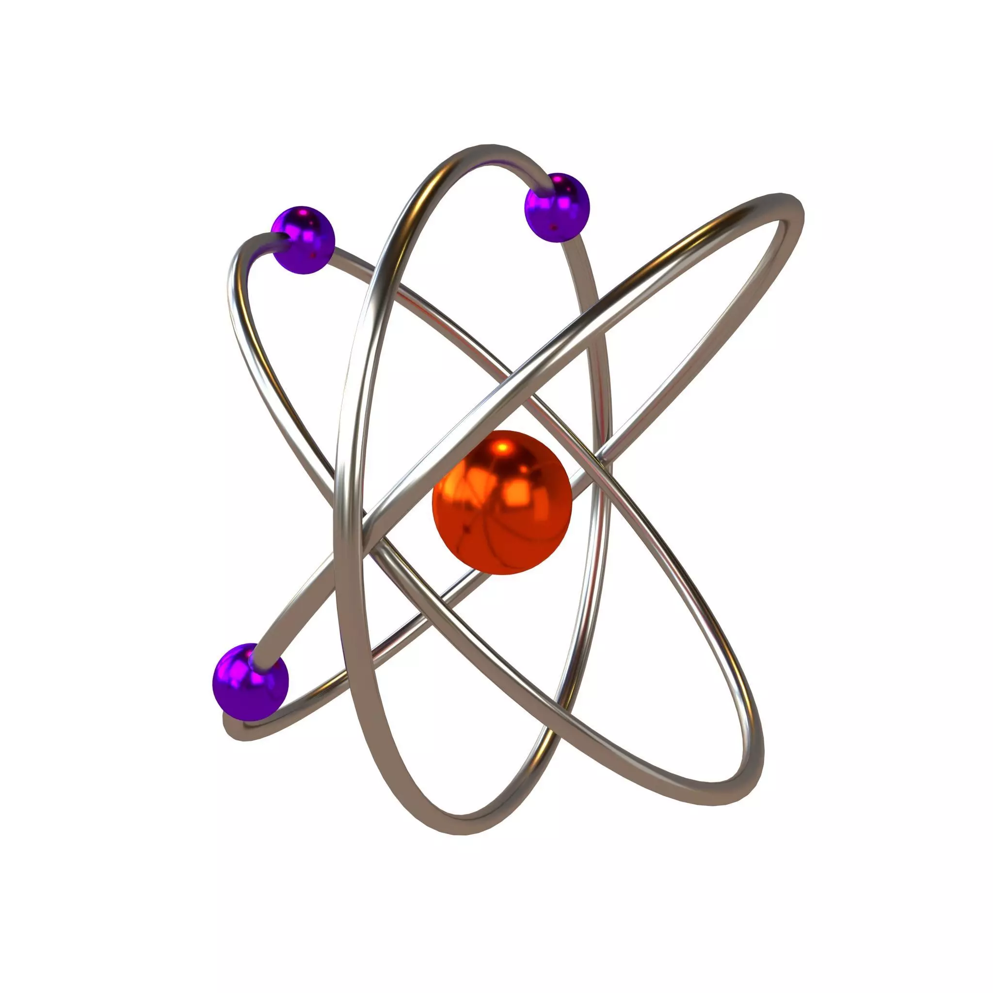 Cartoon Atom v2 006 Low-poly 3D model_0