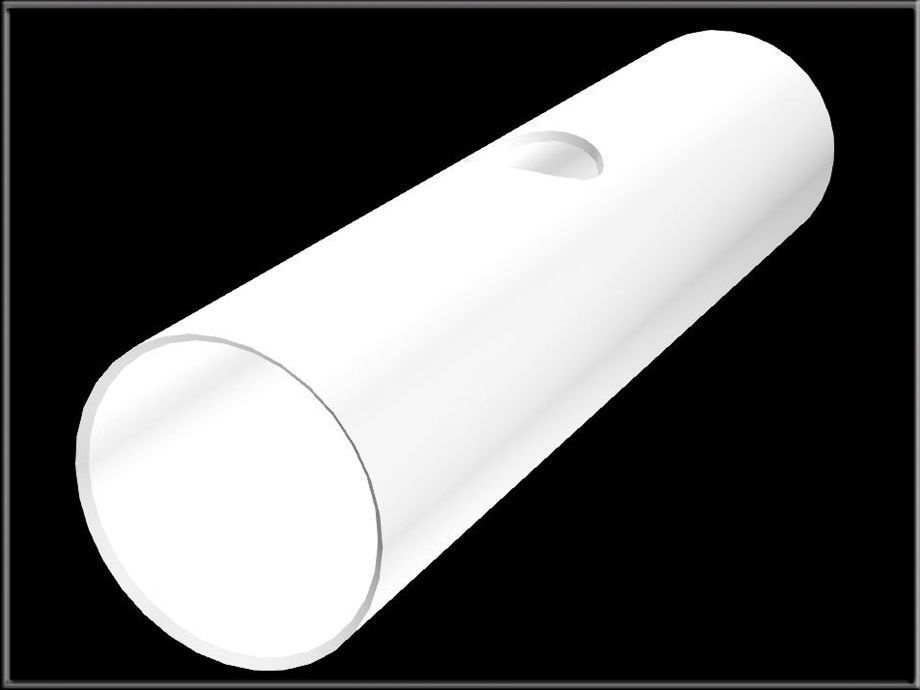 Pipe One Hole - Hollowed Low-poly 3D model_1