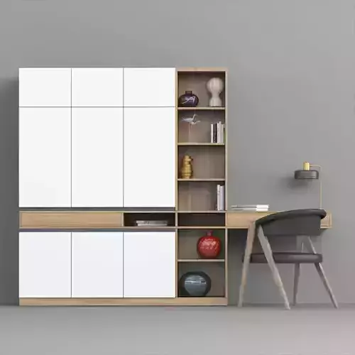 Stand 9 wood cabinet with desk