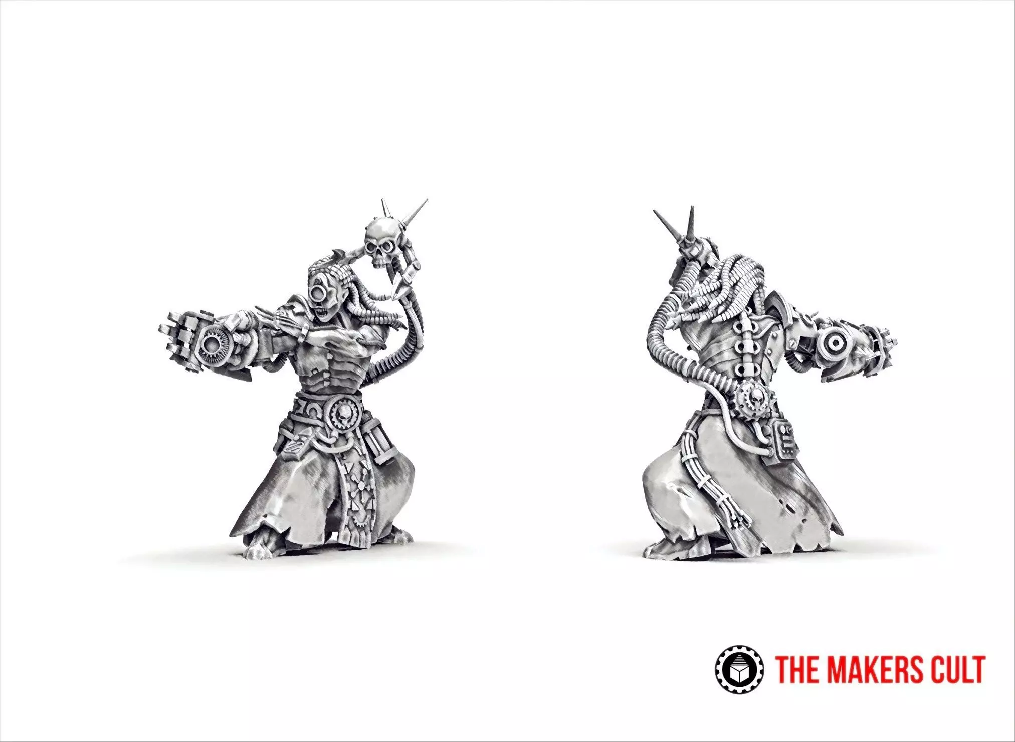 Dark Techno - Female Cybertechnic priest 3D print model_0