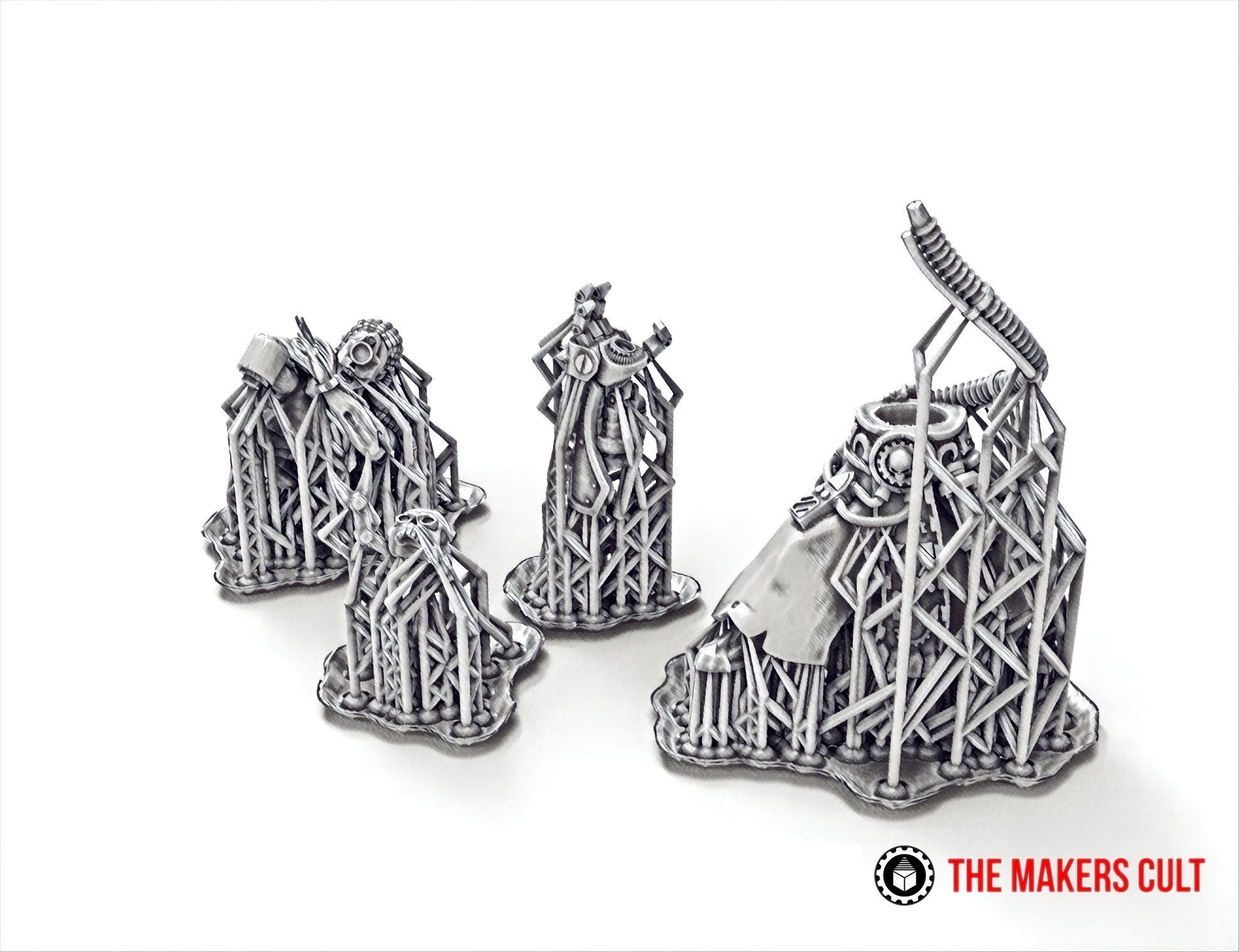 Dark Techno - Female Cybertechnic priest 3D print model_2