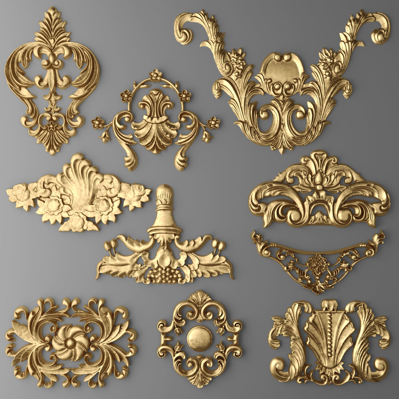 Ornament and Cartouches Collection Vol 01 47 Item 3D model_4
