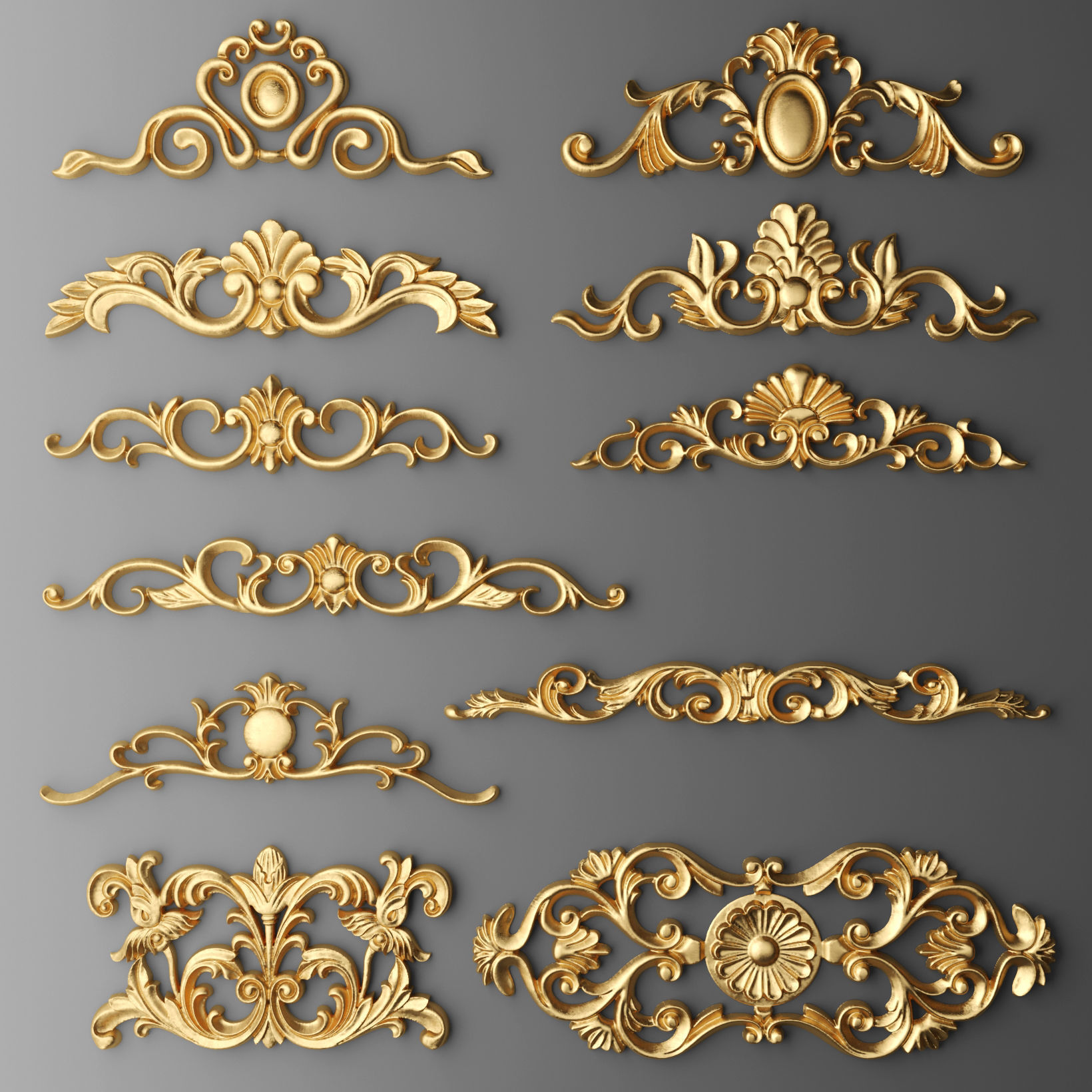 Ornament and Cartouches Collection Vol 01 47 Item 3D model_5