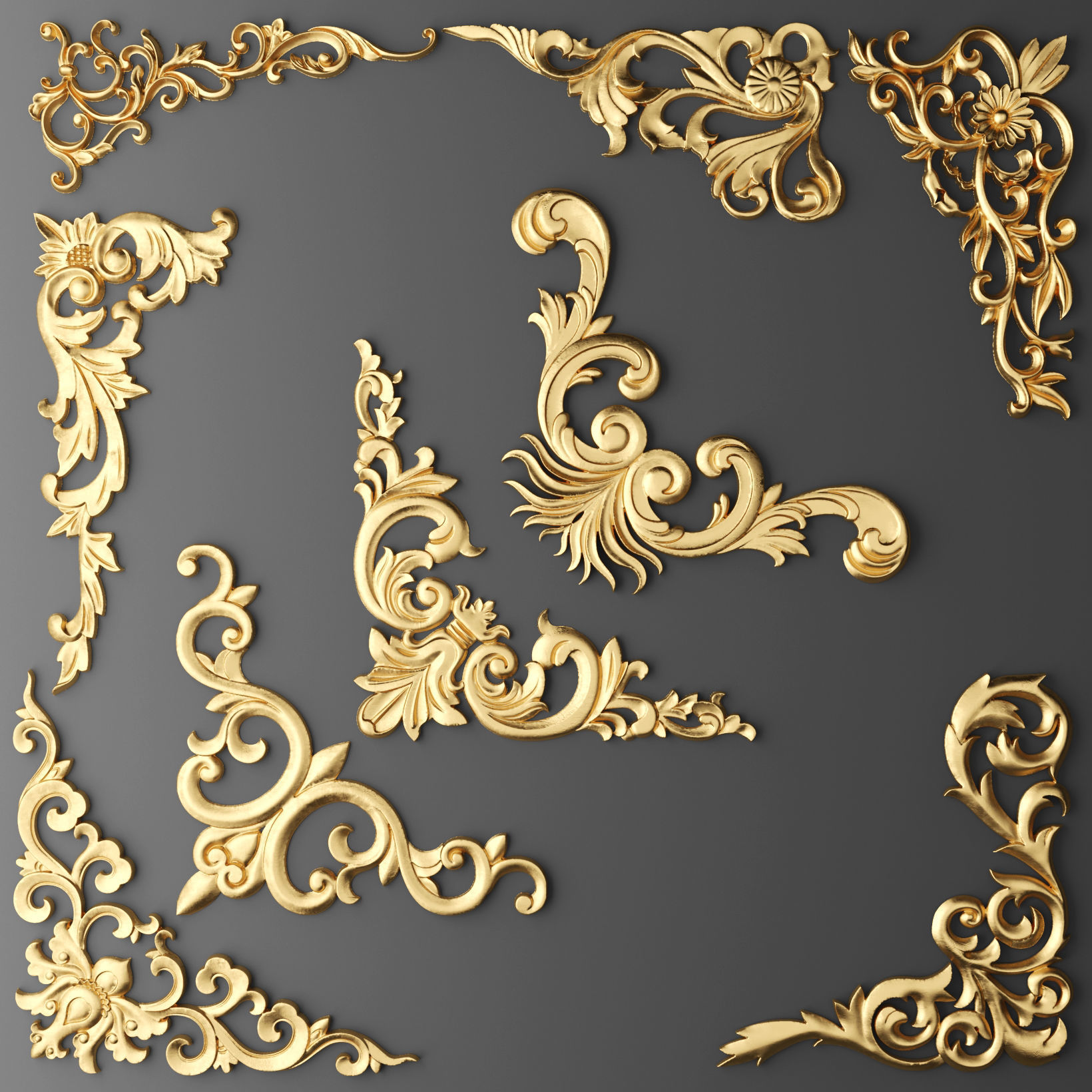 Ornament and Cartouches Collection Vol 01 47 Item 3D model_1