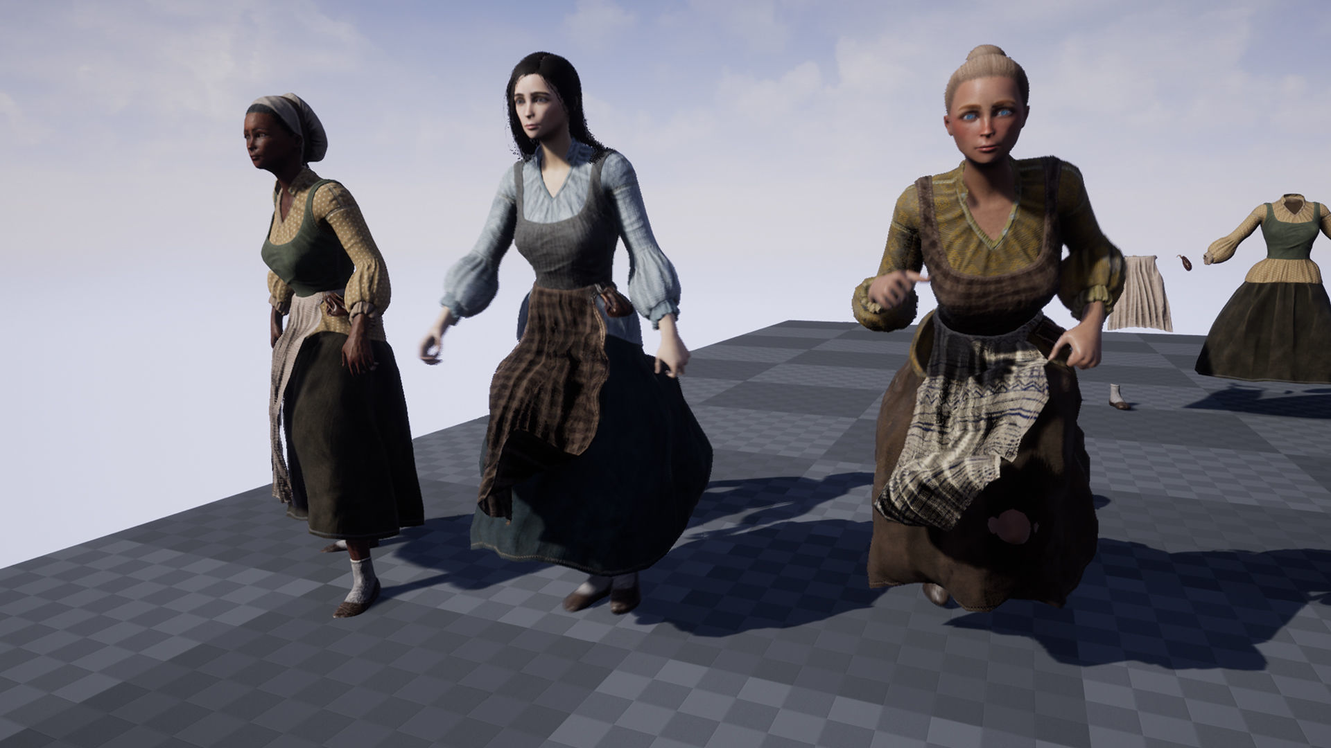 Cook female Low-poly 3D model_18