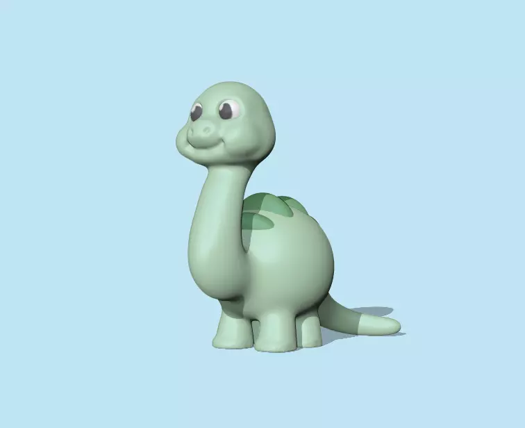 Cute Diplodocus 3D print model
