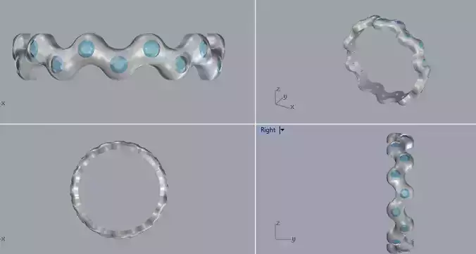 Waves Designer Plain Silver Ring Jewelry