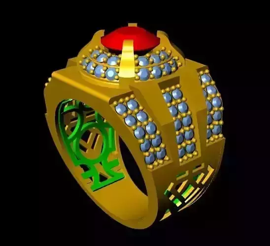 menRing gold ring with stones