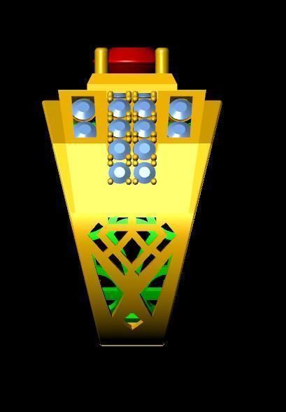 menRing gold ring with stone 3D print model_3