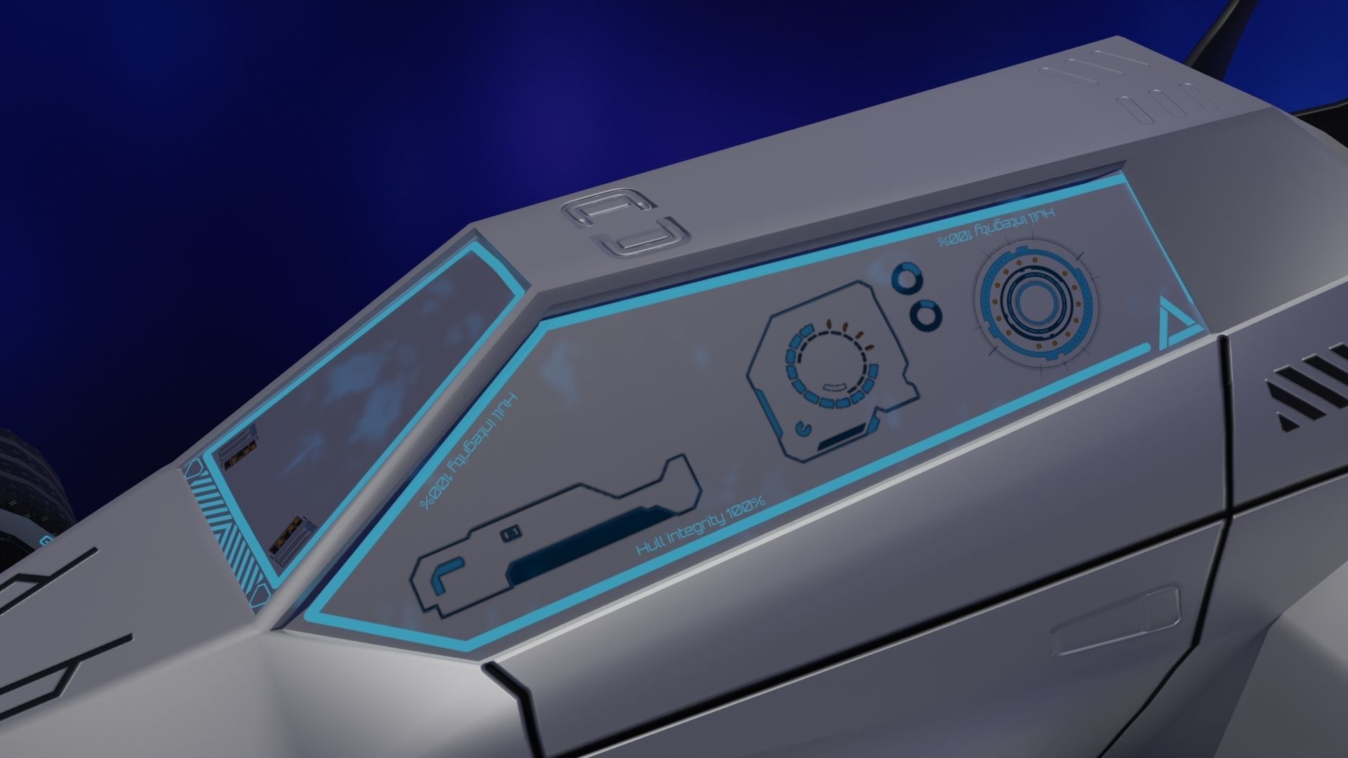 Moon Racer Low-poly 3D model_5