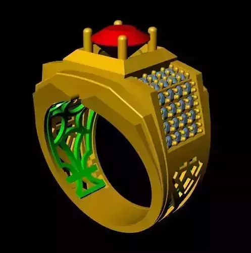 menRing gold ring with stone