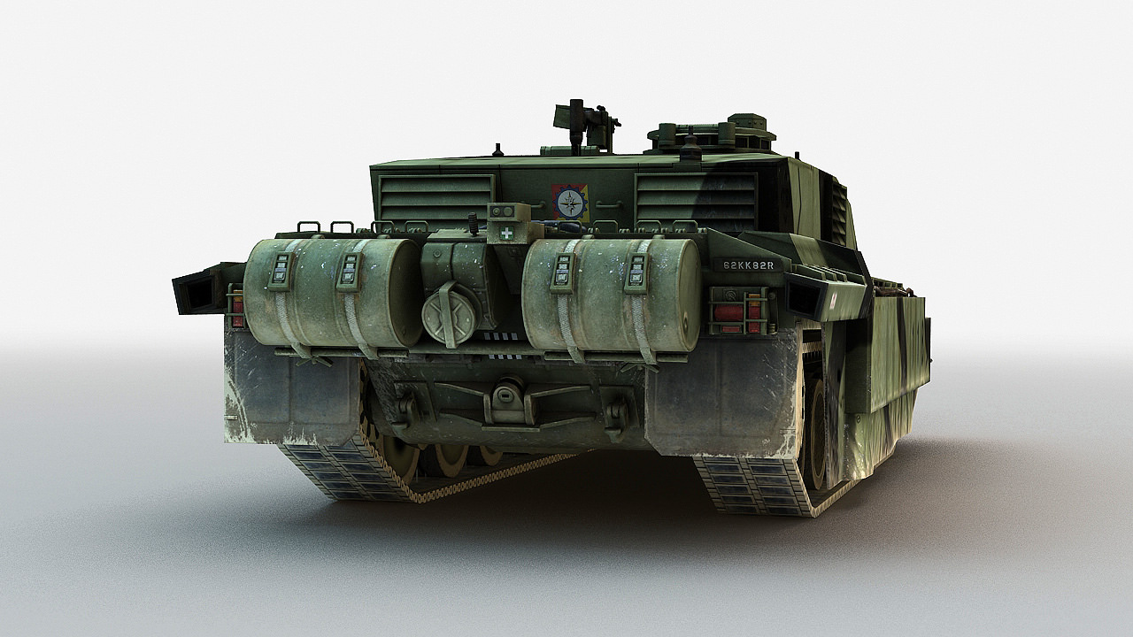 British MBT Challenger 2 Low-poly 3D model_6