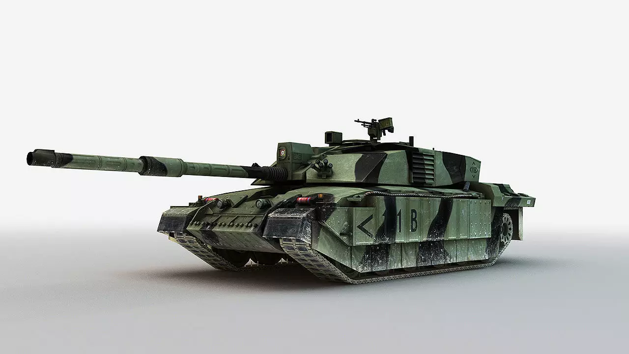British MBT Challenger 2 Low-poly 3D model_0