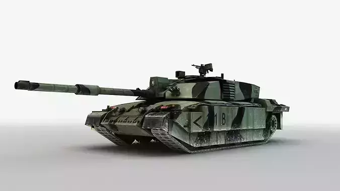 British MBT Challenger 2  Low-poly 3D model