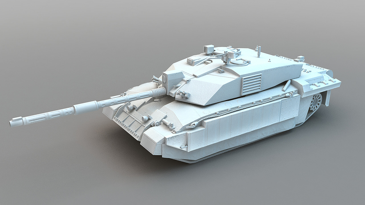 British MBT Challenger 2 Low-poly 3D model_8