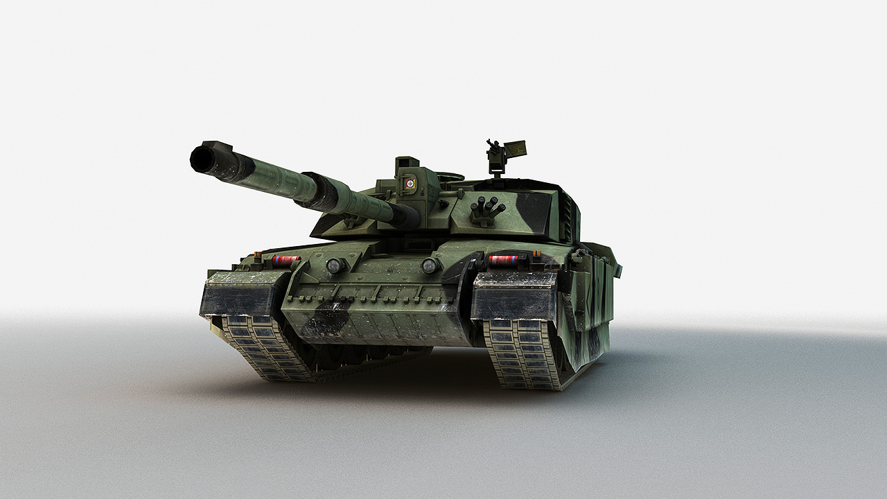 British MBT Challenger 2 Low-poly 3D model_1