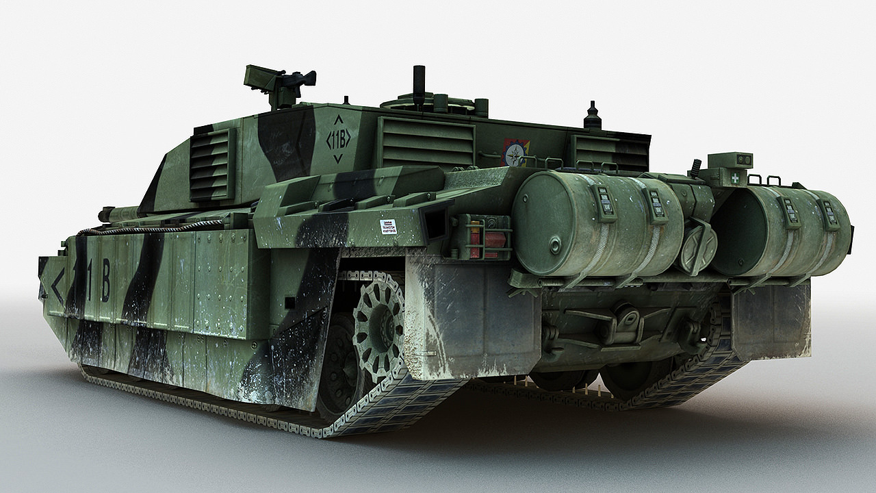 British MBT Challenger 2 Low-poly 3D model_5