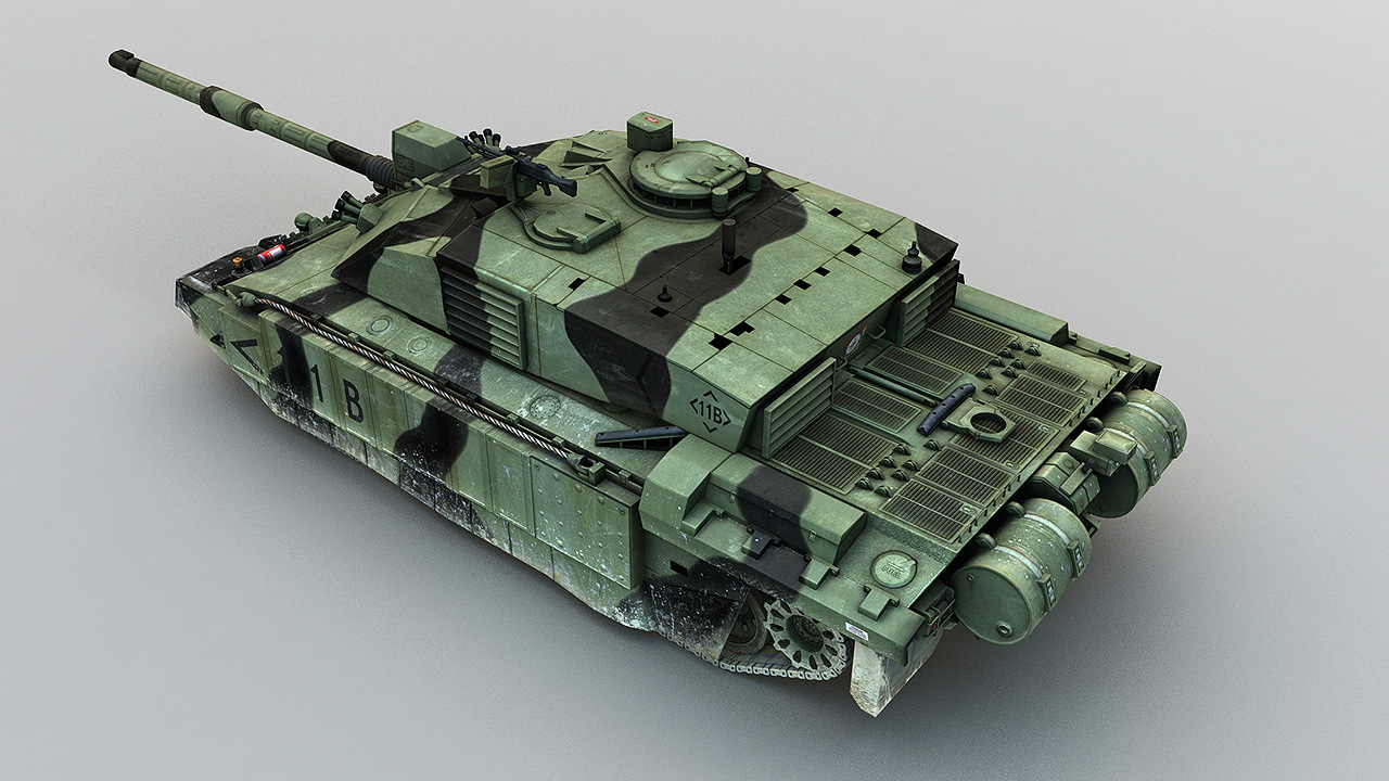 British MBT Challenger 2 Low-poly 3D model_4