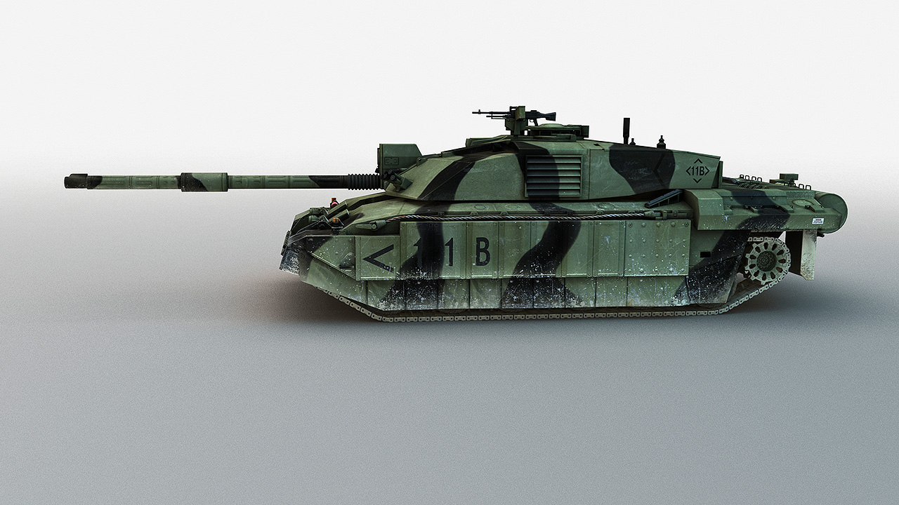 British MBT Challenger 2 Low-poly 3D model_2