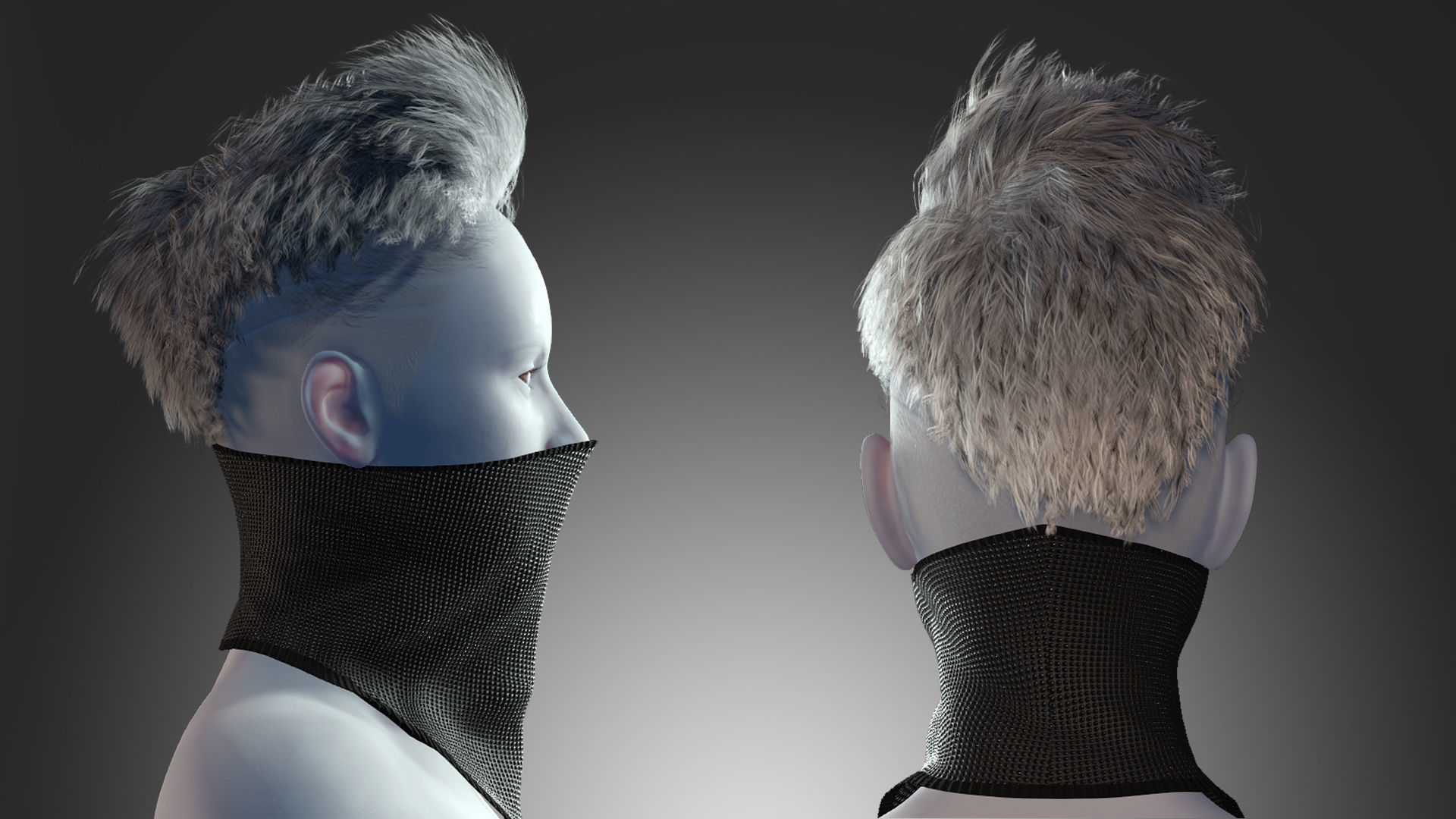 Cyber Hero - Mask01 Low-poly 3D model_3
