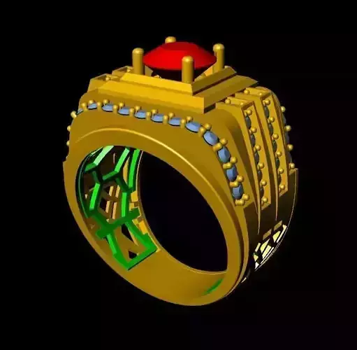 menRing gold ring with stone